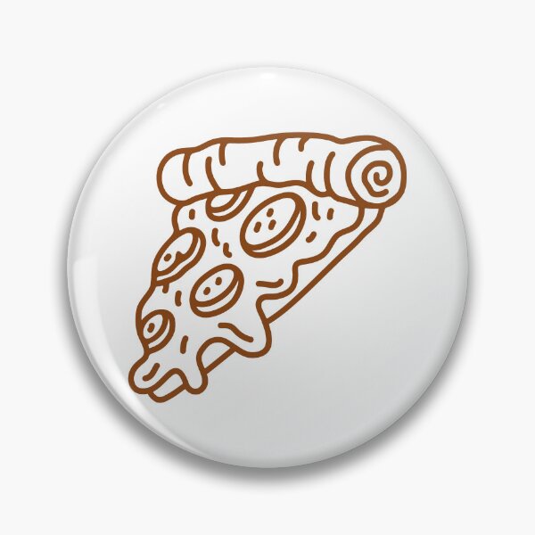 Item preview, Brown Doodle Pepperoni Pizza Slice Design designed and sold by pattern-archive.