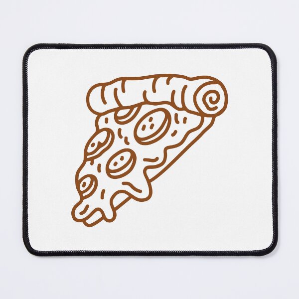 Item preview, Brown Doodle Pepperoni Pizza Slice Design designed and sold by pattern-archive.