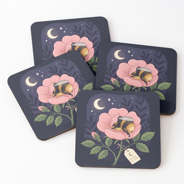 Item preview, Do Not Disturb Sleeping Bumblebee Cozy Night Garden Art designed and sold by shifumart.