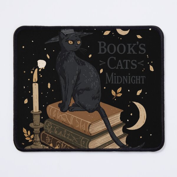 Item preview, Halloween Book Lover Black Cat designed and sold by ChicTrendz.