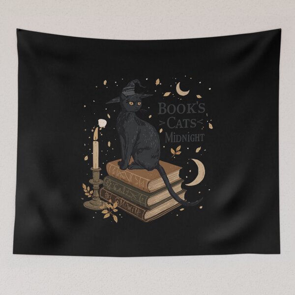Item preview, Halloween Book Lover Black Cat designed and sold by ChicTrendz.