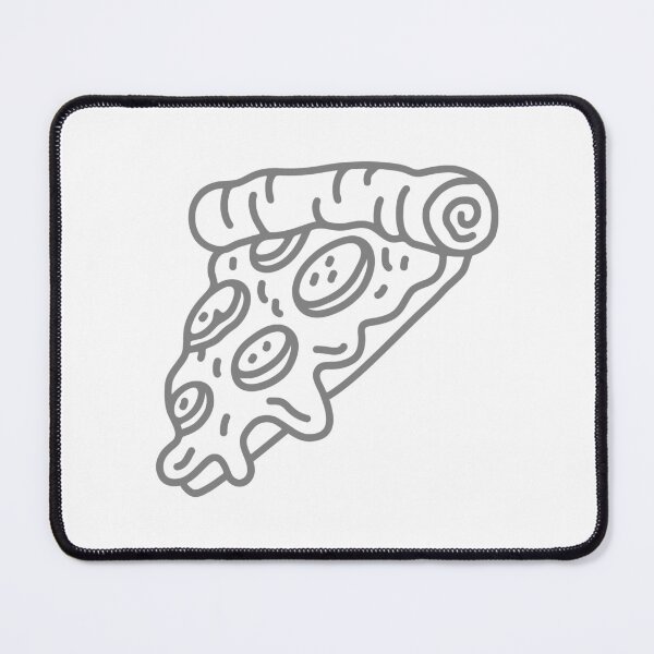 Item preview, Gray Doodle Pepperoni Pizza Slice Design designed and sold by pattern-archive.