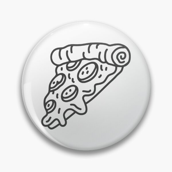 Item preview, Dark Gray Doodle Pepperoni Pizza Slice Design designed and sold by pattern-archive.