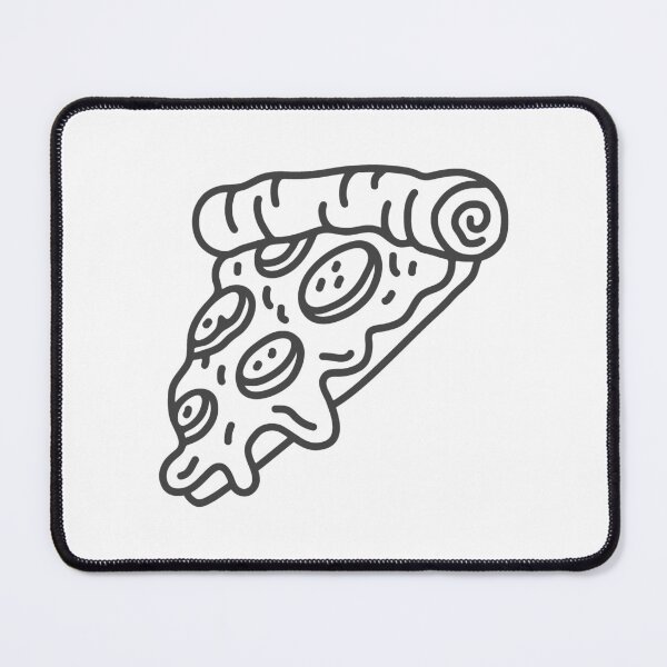 Item preview, Dark Gray Doodle Pepperoni Pizza Slice Design designed and sold by pattern-archive.