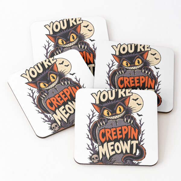 Item preview, Youre Creepin Meowt Black Cat Tombstone designed and sold by Kromia.