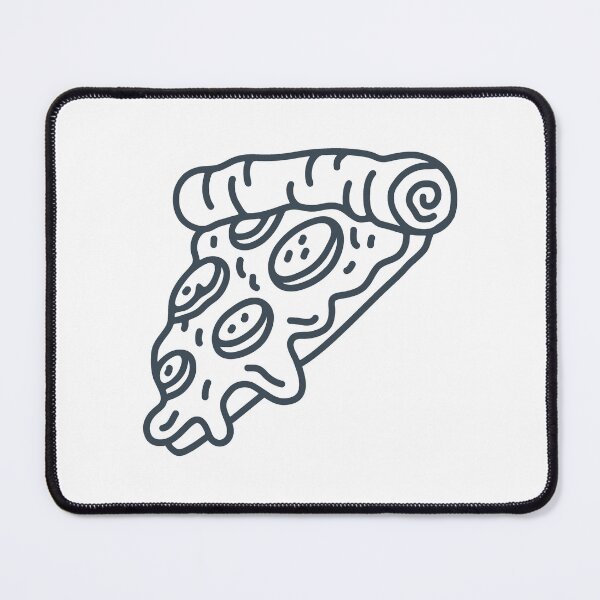 Item preview, Charcoal Doodle Pepperoni Pizza Slice Design designed and sold by pattern-archive.