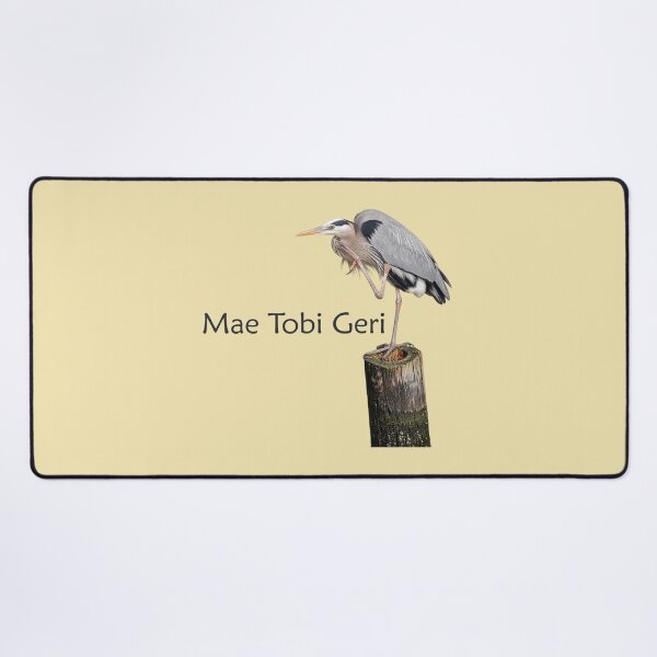 Item preview, Mae Tobi Geri Blue Heron Performing the Crane Soft Yellow f1e4b0 designed and sold by Art in My Loft.