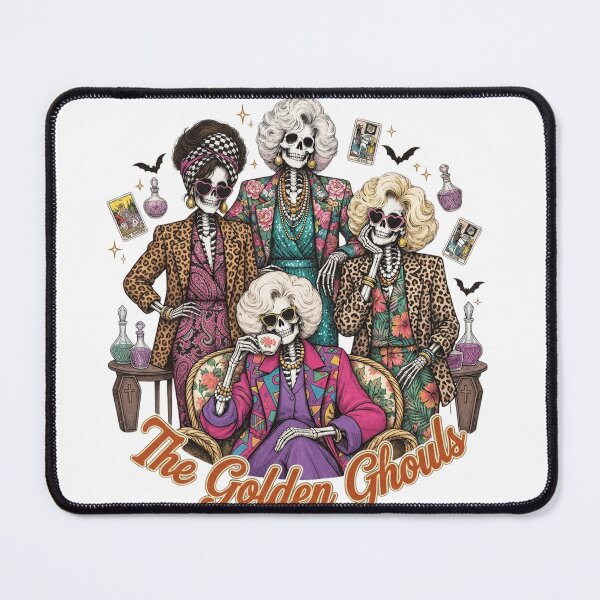 Item preview, The Golden Ghouls Vintage Retro Skeleton Best Friends Funny Halloween Design designed and sold by CreativeNest Prints.