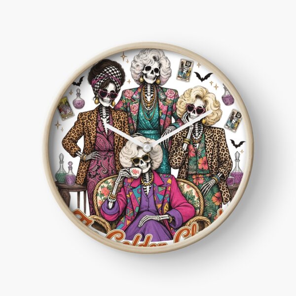 Item preview, The Golden Ghouls Vintage Retro Skeleton Best Friends Funny Halloween Design designed and sold by CreativeNest Prints.