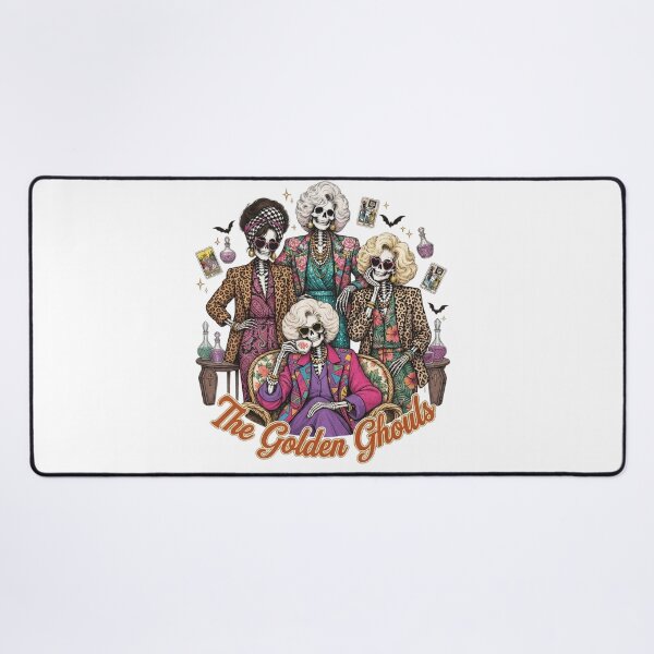 Item preview, The Golden Ghouls Vintage Retro Skeleton Best Friends Funny Halloween Design designed and sold by CreativeNest Prints.