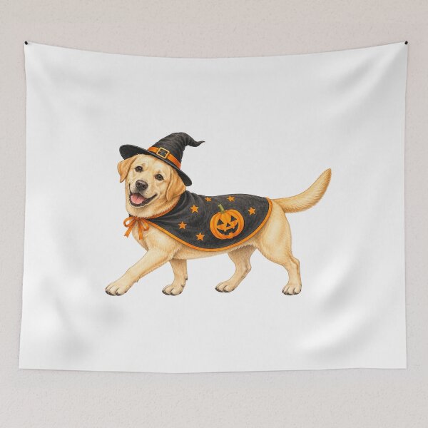 Item preview, Yellow Lab Halloween designed and sold by BancaJone.