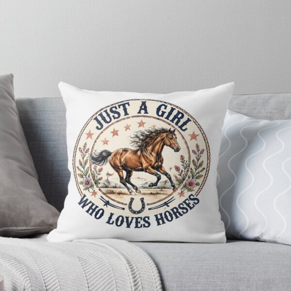 Item preview, Just A Girl Who Loves Horses Vintage Equestrian Horse Lover designed and sold by elisarasada.