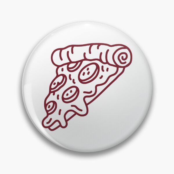 Item preview, Burgundy Doodle Pepperoni Pizza Slice Design designed and sold by pattern-archive.