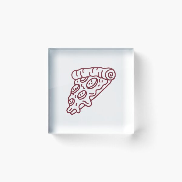 Item preview, Burgundy Doodle Pepperoni Pizza Slice Design designed and sold by pattern-archive.