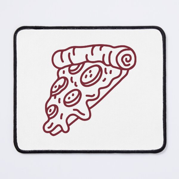 Item preview, Burgundy Doodle Pepperoni Pizza Slice Design designed and sold by pattern-archive.