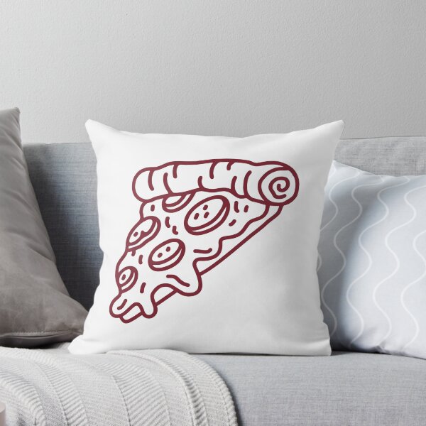Item preview, Burgundy Doodle Pepperoni Pizza Slice Design designed and sold by pattern-archive.