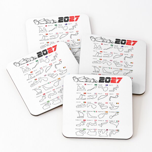 Item preview, Calendar Formula race cars 2027 circuits white designed and sold by ideasfinder.