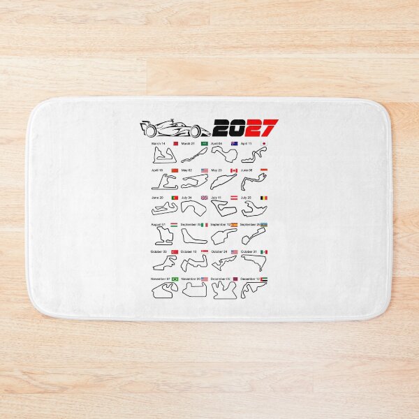 Item preview, Calendar Formula race cars 2027 circuits white designed and sold by ideasfinder.