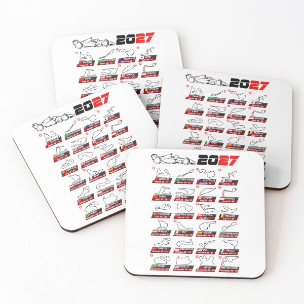 Item preview, Calendar Formula race cars 2027 circuits sport white designed and sold by ideasfinder.