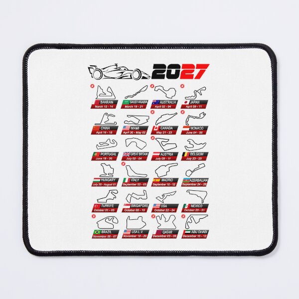 Item preview, Calendar Formula race cars 2027 circuits sport white designed and sold by ideasfinder.