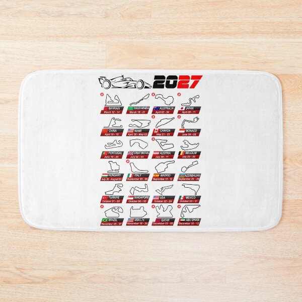 Item preview, Calendar Formula race cars 2027 circuits sport white designed and sold by ideasfinder.
