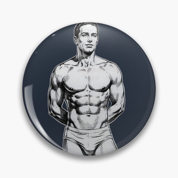Item preview, Vintage Handsome Athletic Man – Classic Retro Ink Illustration designed and sold by gayishdesign.