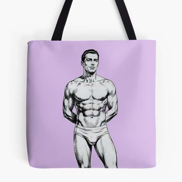 Item preview, Vintage Handsome Athletic Man – Classic Retro Ink Illustration designed and sold by gayishdesign.