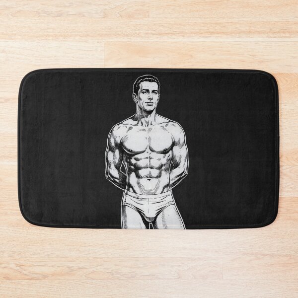 Item preview, Vintage Handsome Athletic Man – Classic Retro Ink Illustration designed and sold by gayishdesign.