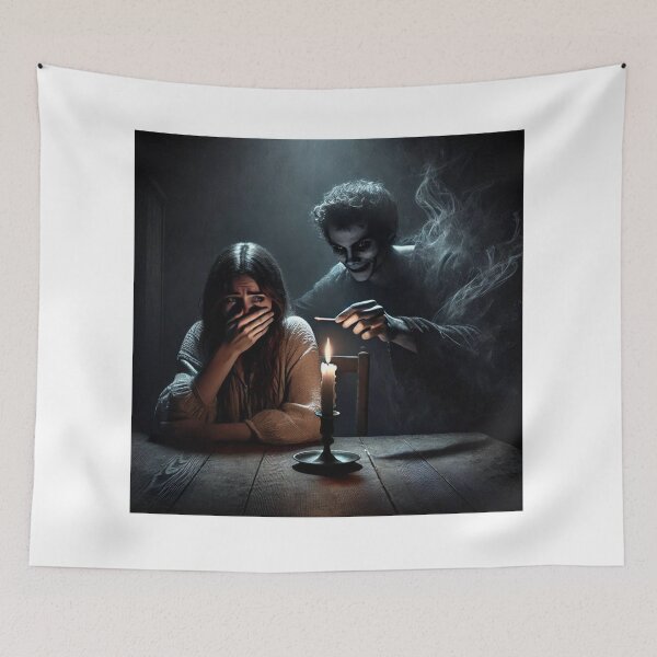 Item preview, The ghost is beside you with a lit candle designed and sold by Mente Creativa.