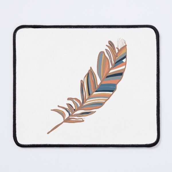 Item preview, Brown & Blue Feather - Minimalist Striped Line Art designed and sold by iampaulmorris.