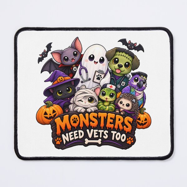 Item preview, Monsters Need Vets Too – Funny Halloween Veterinary Gift for Vet Techs designed and sold by Bettybee00.