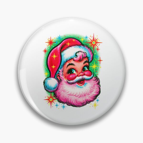 Item preview, Retro Santa Shirt Vintage Pink Christmas Tee, Mid Century Kitsch Graphic Tshirt, Atomic Starburst Cheerful Claus Holiday designed and sold by Keingdesign.
