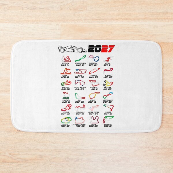 Item preview, Calendar Formula race cars 2027 circuits colors white designed and sold by ideasfinder.