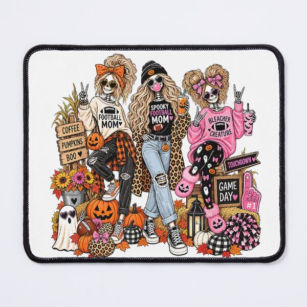 Item preview, Cool Spooky Football Mom Squad Halloween Game Day Women T-Shirt designed and sold by LoveyBug78.