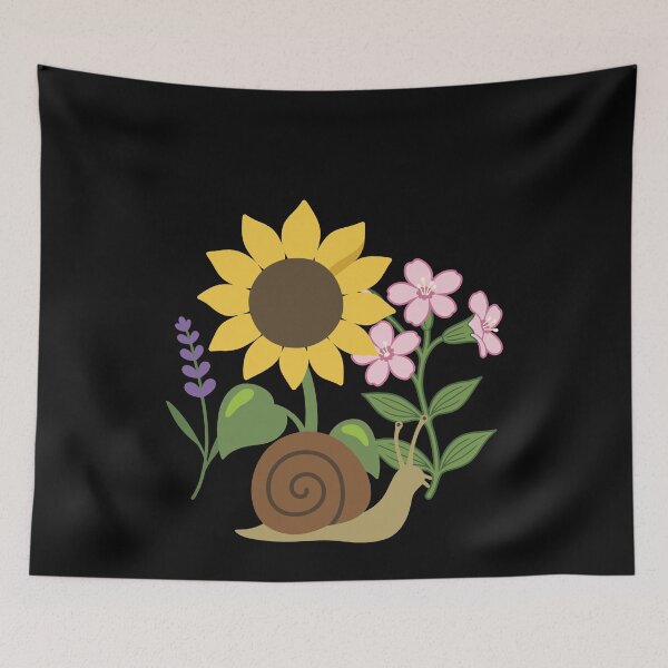 Item preview, Illustration · Snail · Flowers · Nature designed and sold by Sir-Freaky.
