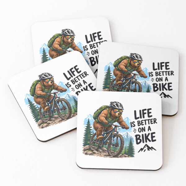 Item preview, Life Is Better On A Bike Mountain Biking Bear designed and sold by Pyt27.