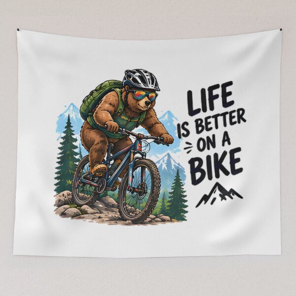 Item preview, Life Is Better On A Bike Mountain Biking Bear designed and sold by Pyt27.