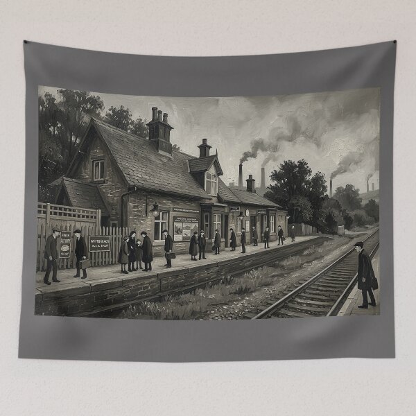 Item preview, Brockholes Railway Station, Huddersfield 1930s Style designed and sold by ArtworkNorth.
