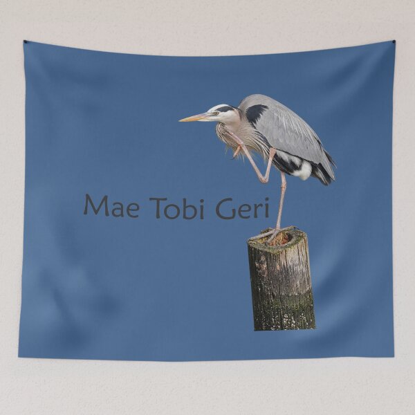Item preview, Mae Tobi Geri Blue Heron Performing the Crane Blue 3e6493 designed and sold by Art in My Loft.