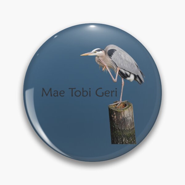 Item preview, Mae Tobi Geri Blue Heron Performing the Crane Blue 375b78 designed and sold by Art in My Loft.