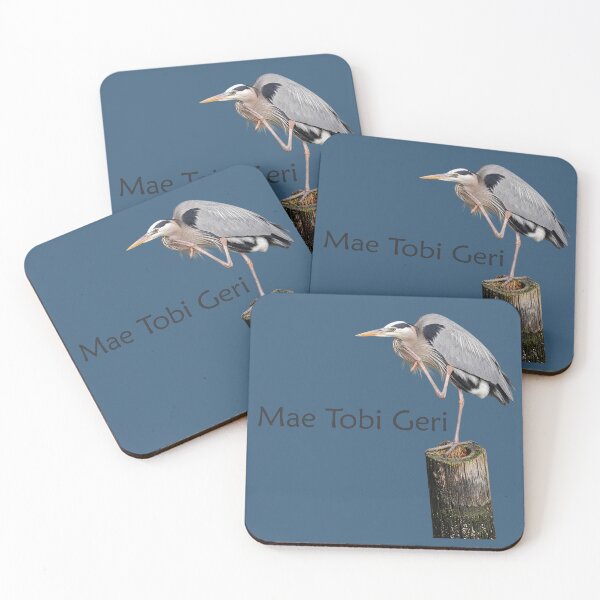 Item preview, Mae Tobi Geri Blue Heron Performing the Crane Blue 375b78 designed and sold by Art in My Loft.