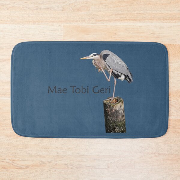 Item preview, Mae Tobi Geri Blue Heron Performing the Crane Blue 375b78 designed and sold by Art in My Loft.