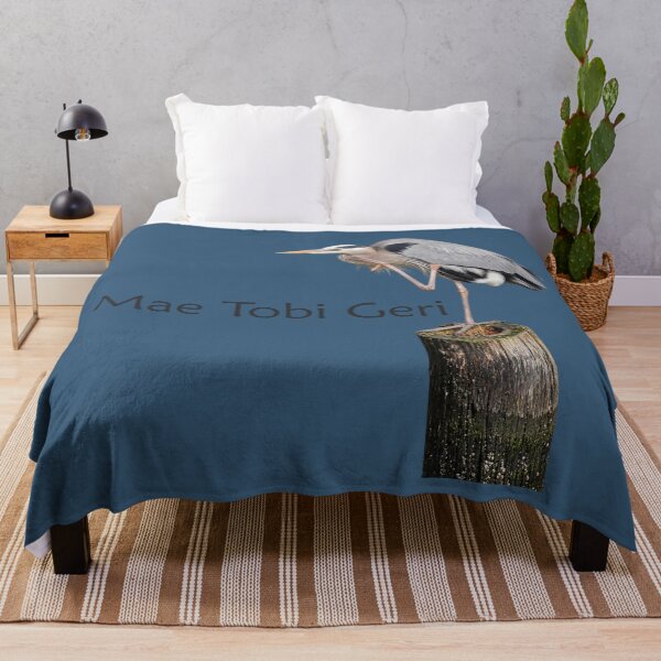 Item preview, Mae Tobi Geri Blue Heron Performing the Crane Blue 375b78 designed and sold by Art in My Loft.
