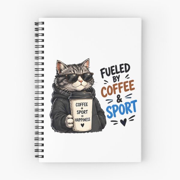 Item preview, Fueled By Coffee And Sport Cool Cat designed and sold by Pyt27.
