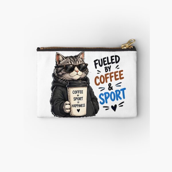 Item preview, Fueled By Coffee And Sport Cool Cat designed and sold by Pyt27.