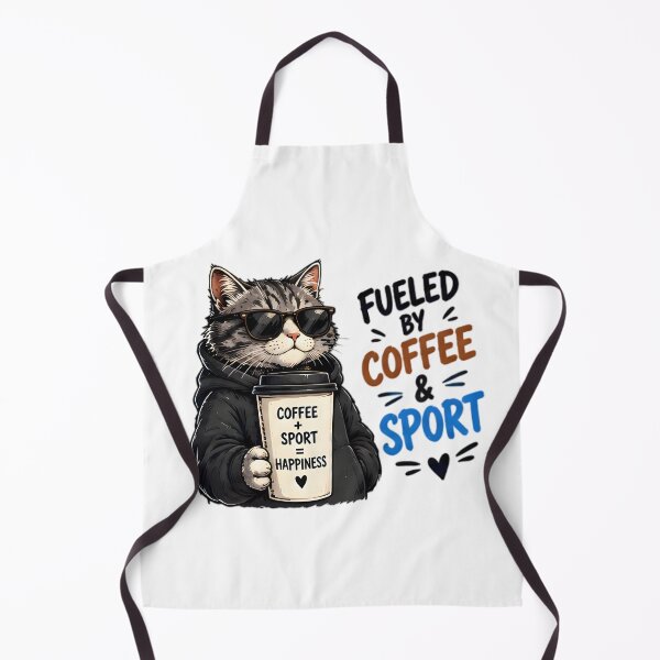 Item preview, Fueled By Coffee And Sport Cool Cat designed and sold by Pyt27.