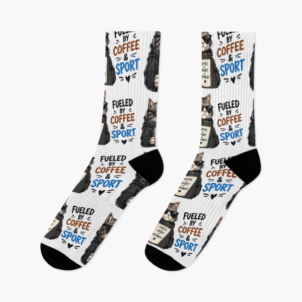 Item preview, Fueled By Coffee And Sport Cool Cat designed and sold by Pyt27.