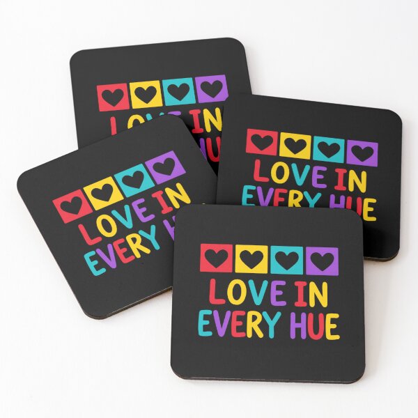 Item preview, Love In Every Hue Colorful Rainbow Pride Hearts designed and sold by ANJ Creative Designs.