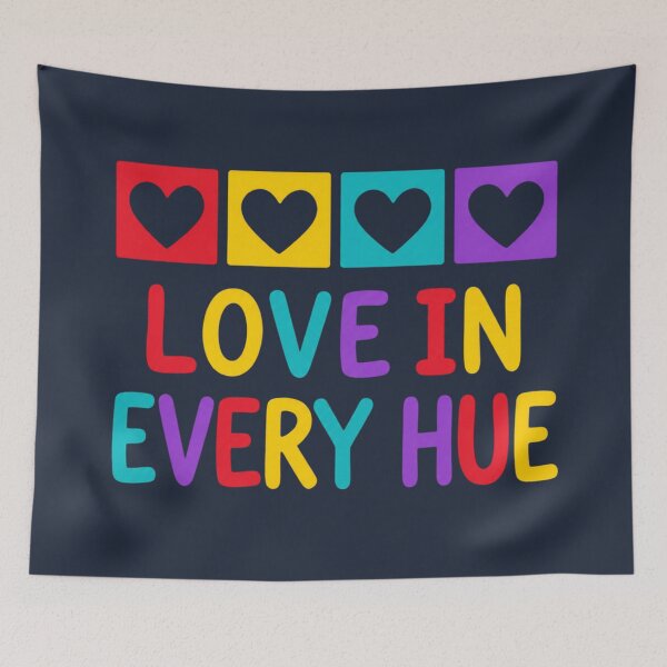 Item preview, Love In Every Hue Colorful Rainbow Pride Hearts designed and sold by ANJ Creative Designs.