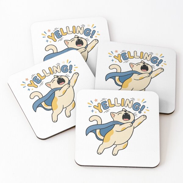 Item preview, Funny Yelling Superhero Cat Heroic Loud Kitten designed and sold by Fine-Arts-Lab.